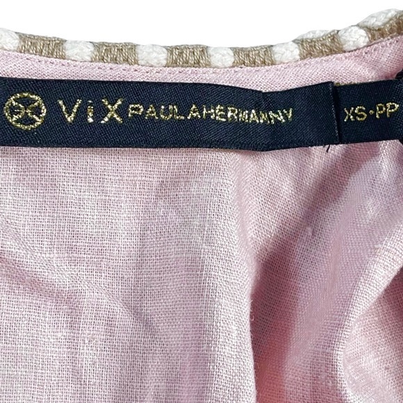 Vix Paula Hermanny size Xs light pink Marion mini jumper with white accents - Picture 10 of 13